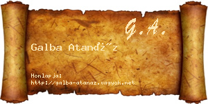 Galba Atanáz névjegykártya